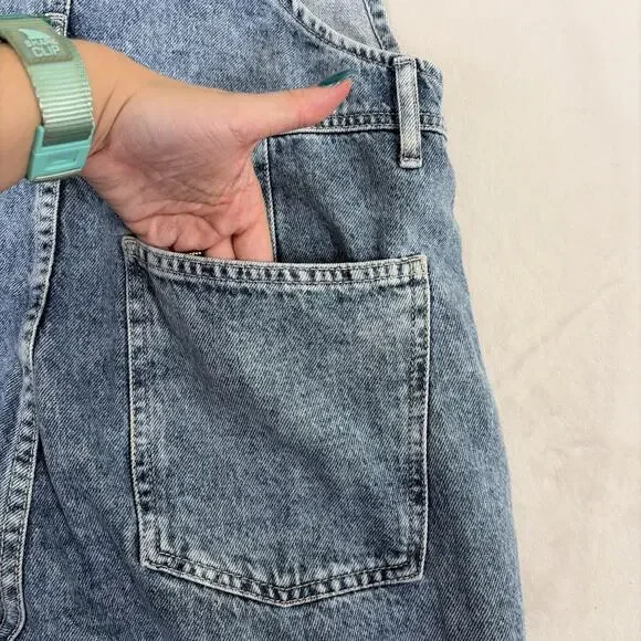 Free People We The Free Ziggy Denim Overall Straight Leg Bibs Women’s Size Small - Picture 15 of 16